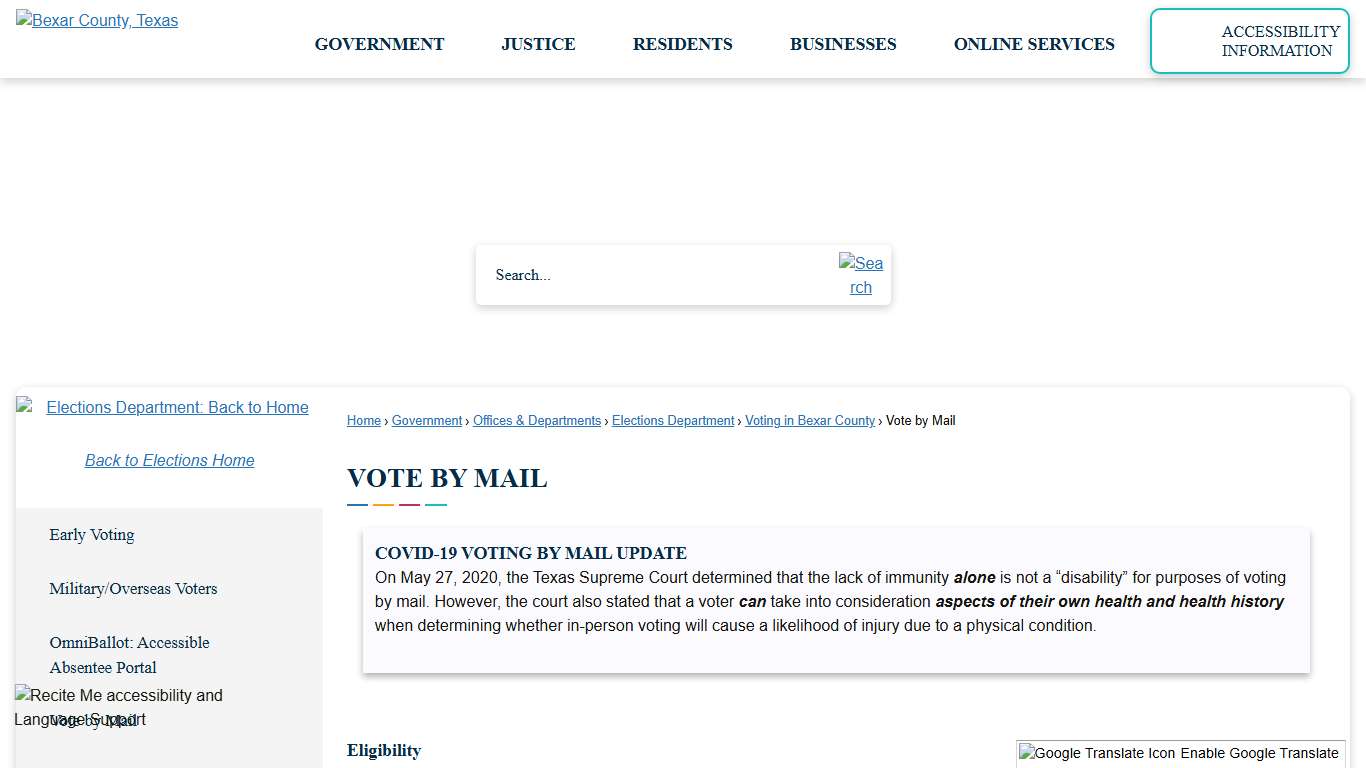 Vote by Mail Bexar County, TX - Official Website
